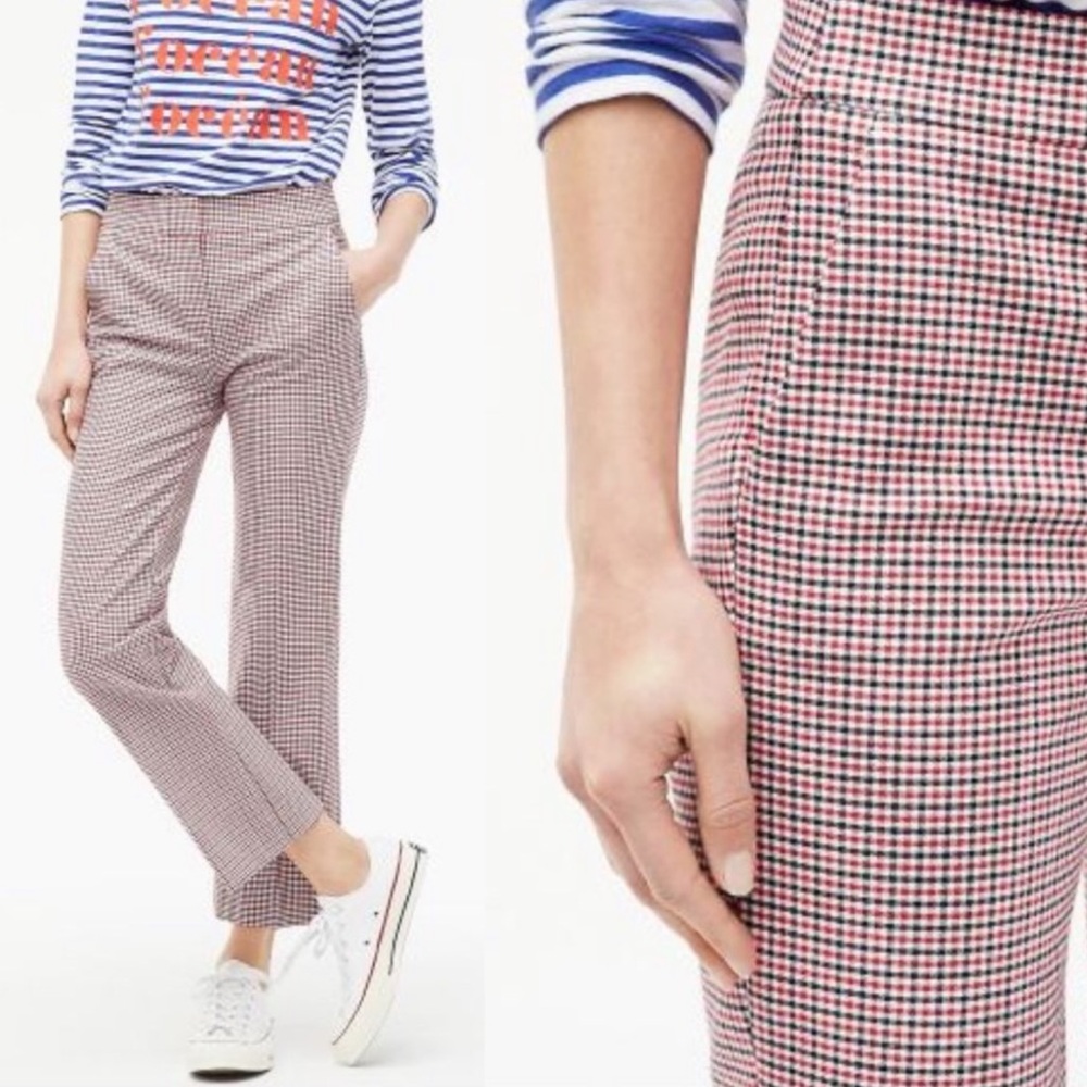 J. CREW Plaid Hayden Kickout Crop Pants